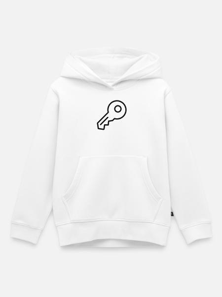 Tastenzeilen-Symbol - Kinder Premium Organic Hoodie - Weiß