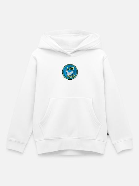 ICH BIN FRIEDEN - Kinder Premium Organic Hoodie - Weiß
