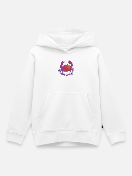 Oh Crab - Kinder Premium Organic Hoodie - Weiß