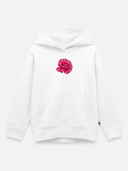 oleander blüte - Kinder Premium Organic Hoodie - Weiß
