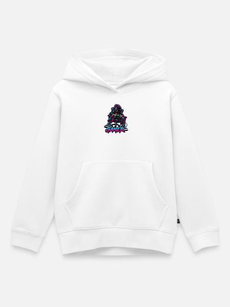 Gamer - Kinder Premium Organic Hoodie - Weiß