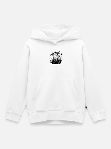 Großes Wildgras - Kinder Premium Organic Hoodie - Weiß