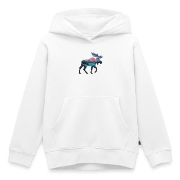 Abendmoose Panorama - Kinder Premium Organic Hoodie - Weiß - Vorne - AI Model Kid Female (0cm)