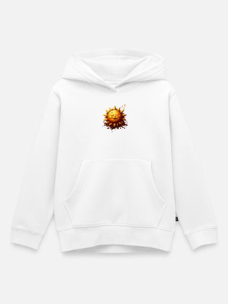 Schlafender Sonnenschein mit Bohnen - Kinder Premium Organic Hoodie - Weiß