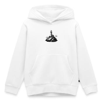 Leuchtturm auf dem Felsen - Kinder Premium Organic Hoodie - Weiß - Vorne - AI Model Kid Female (0cm)