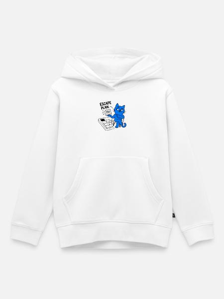 AUSBRUCHSPLAN | Humor Büro-Computing - Kinder Premium Organic Hoodie - Weiß