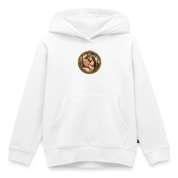 Zeus und Hera - Kinder Premium Organic Hoodie - Weiß - Vorne - AI Model Kid Female (0cm)
