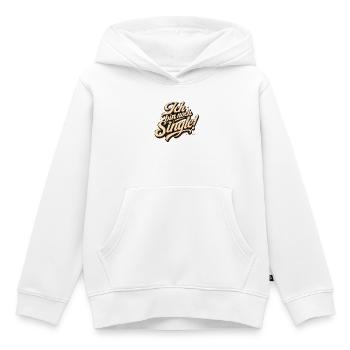Ich Bin Noch Single Lustig Flirten Dating Spruch - Kinder Premium Organic Hoodie - Weiß - Vorne - AI Model Kid Female (0cm)