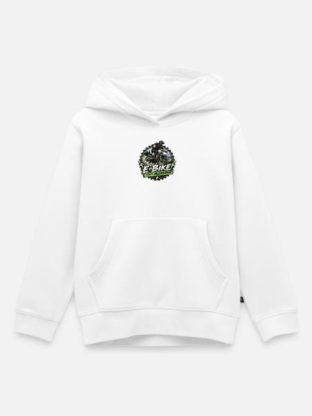 E-Bike statt Ausreden – MTB Fahrrad - Kinder Premium Organic Hoodie - Weiß