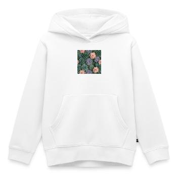 Pastellrosa und Sukkulenten - Kinder Premium Organic Hoodie - Weiß - Vorne - AI Model Kid Female (0cm)