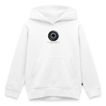 Shy by Nature – Lustige Fotografie Katzendesign - Kinder Premium Organic Hoodie - Weiß - Vorne - AI Model Kid Female (0cm)