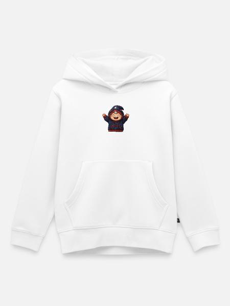 Fröhlicher Sternen Hoodie für Kinder - Kinder Premium Organic Hoodie - Weiß