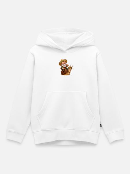 Weihnachtsfest auf der Schnecke - Kinder Premium Organic Hoodie - Weiß