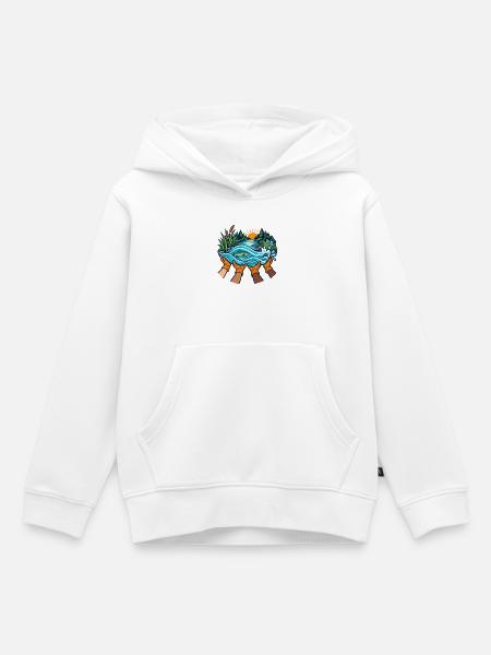 Flussfreunde – Gemeinsam für saubere Ufer - Kinder Premium Organic Hoodie - Weiß