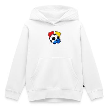 Schiedsrichterpfiff sowie rote und gelbe Karten - Kinder Premium Organic Hoodie - Weiß - Vorne - AI Model Kid Female (0cm)