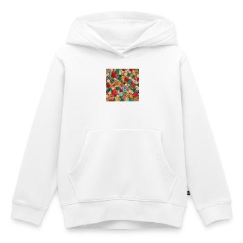 Bunte Knöpfe – Collage Couture - Kinder Premium Organic Hoodie - Weiß - Vorne - AI Model Kid Female (0cm)