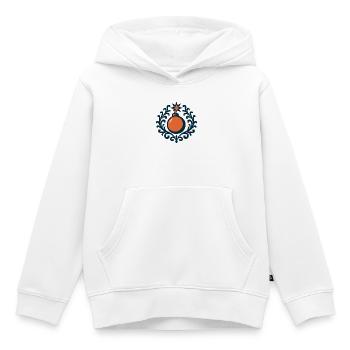 Kreisrahmen Monogramm Icon. Monogramm & Initialen. - Kinder Premium Organic Hoodie - Weiß - Vorne - AI Model Kid Female (0cm)