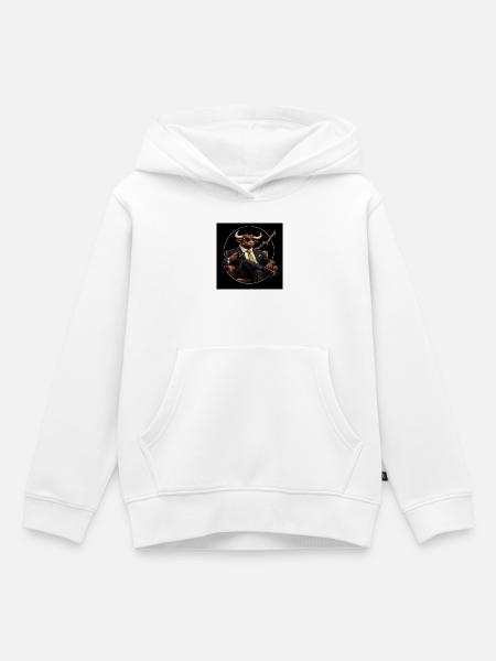 Reich werden am Bullenmarkt - Kinder Premium Organic Hoodie - Weiß
