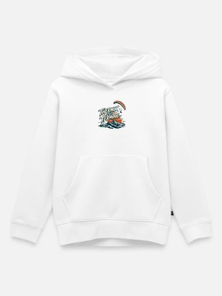 Thermik statt Termine - Kinder Premium Organic Hoodie - Weiß