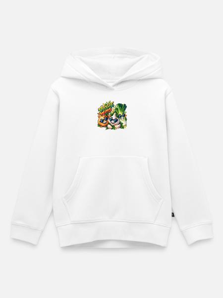 Gemüse Trio Humor - Kinder Premium Organic Hoodie - Weiß