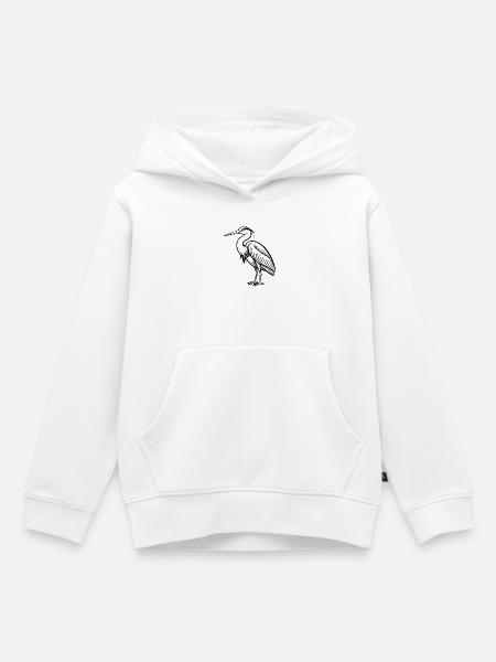 Reiher - Kinder Premium Organic Hoodie - Weiß