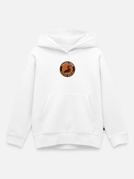 Dackel Crew Logo: Niedlicher Hundemotiv - Kinder Premium Organic Hoodie - Weiß