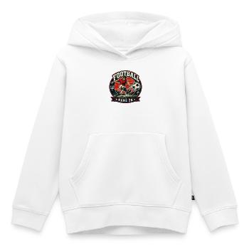 Vintage Fußball Abzeichen Game On - Kinder Premium Organic Hoodie - Weiß - Vorne - AI Model Kid Female (0cm)