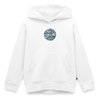 Bloom Slowly Blumenring Design - Kinder Premium Organic Hoodie - Weiß - Vorne - AI Model Kid Female (0cm)