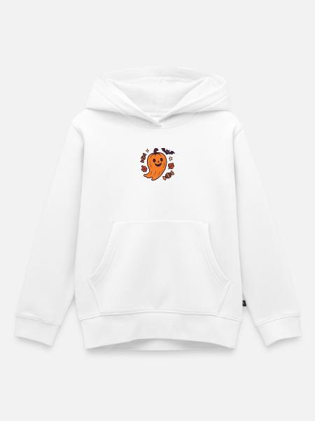 Halloween Kürbisgeist für Kinder. - Kinder Premium Organic Hoodie - Weiß