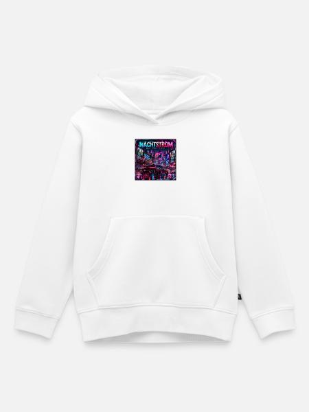 Nachtstrom Neonstadt - Kinder Premium Organic Hoodie - Weiß