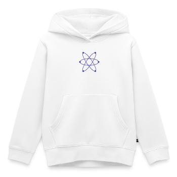 Atom - Kinder Premium Organic Hoodie - Weiß - Vorne - AI Model Kid Female (0cm)