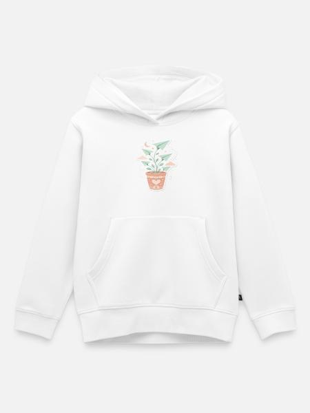 Traumflug-Pflanze Papierflüge - Kinder Premium Organic Hoodie - Weiß
