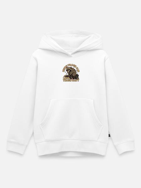 More Trash Can - Kinder Premium Organic Hoodie - Weiß
