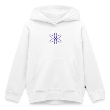 Atom - Kinder Premium Organic Hoodie - Weiß - Vorne - AI Model Kid Female (0cm)