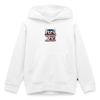 112% Einsatzbereit Schlafmangel - Kinder Premium Organic Hoodie - Weiß - Vorne - AI Model Kid Female (0cm)