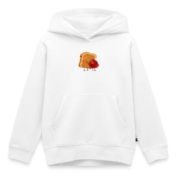 Kuschelt Toast mit Marmelade - Kinder Premium Organic Hoodie - Weiß - Vorne - AI Model Kid Female (0cm)