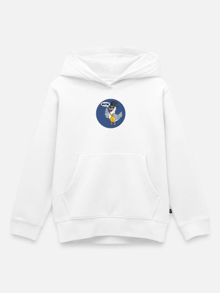 Moin Coole Hip Hop Möwe - Kinder Premium Organic Hoodie - Weiß