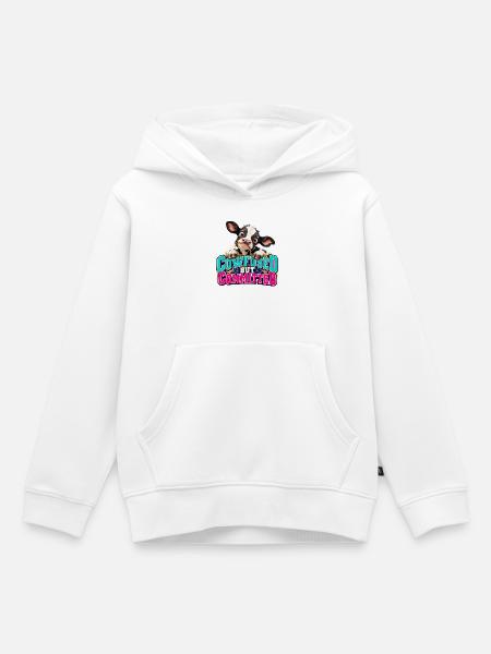 Cowfused But Committed - Kinder Premium Organic Hoodie - Weiß