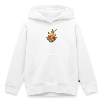 Spaghetti Schüssel Illustration - Kinder Premium Organic Hoodie - Weiß - Vorne - AI Model Kid Female (0cm)