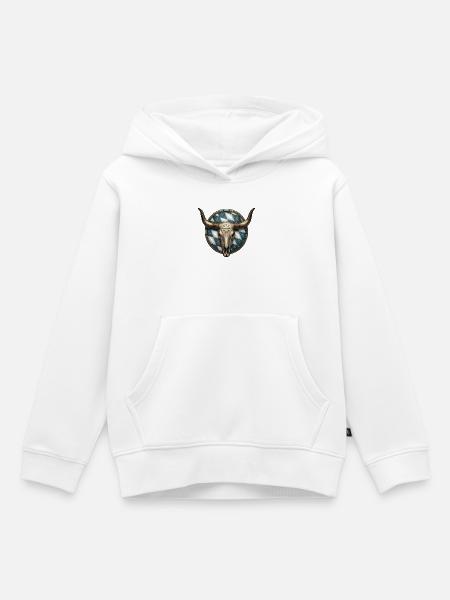 Bayern Schädel Nordmann - Kinder Premium Organic Hoodie - Weiß