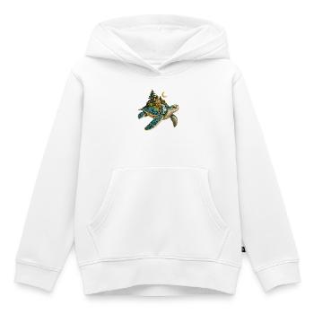 Insel auf der Arche: Magic Turtle - Kinder Premium Organic Hoodie - Weiß - Vorne - AI Model Kid Female (0cm)