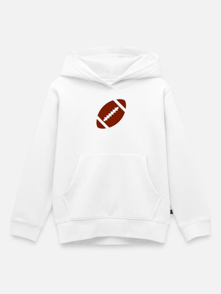 Football - Kinder Premium Organic Hoodie - Weiß