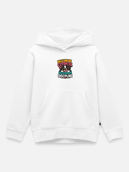 Boston Terrier - Kinder Premium Organic Hoodie - Weiß