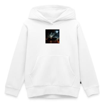 Geisterauto Halloween-Mond - Kinder Premium Organic Hoodie - Weiß - Vorne - AI Model Kid Female (0cm)
