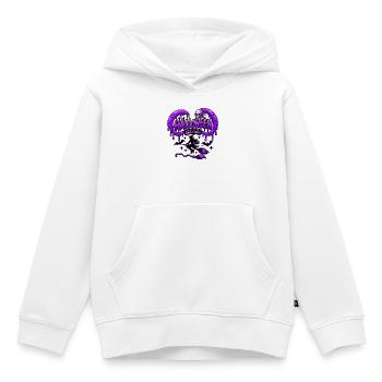 Lila Spuk-Halloween - Kinder Premium Organic Hoodie - Weiß - Vorne - AI Model Kid Female (0cm)