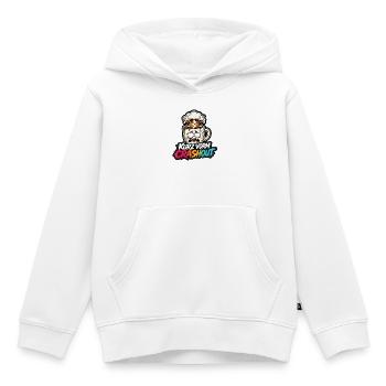 Kurz vorm Crashout Kaffee Tasse gestresst Shirt - Kinder Premium Organic Hoodie - Weiß - Vorne - AI Model Kid Female (0cm)