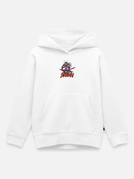 Zombie-Samurai mit blutigem Katana - Kinder Premium Organic Hoodie - Weiß