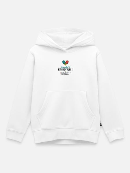 Grandpa's Kitchen Rules Tee - Kinder Premium Organic Hoodie - Weiß