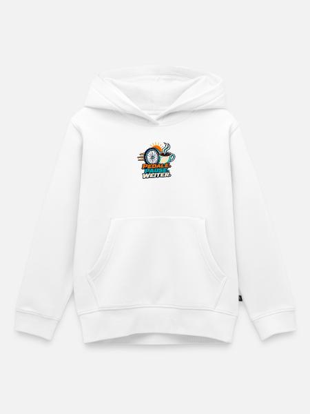 Radfahren – Pedale Pause weiter - Kinder Premium Organic Hoodie - Weiß