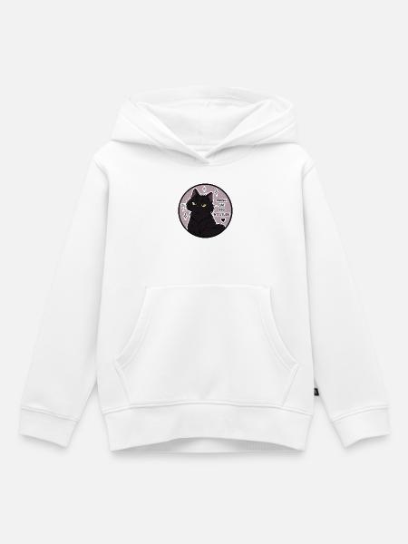 Kleine Katze Große Attitüde - Kinder Premium Organic Hoodie - Weiß